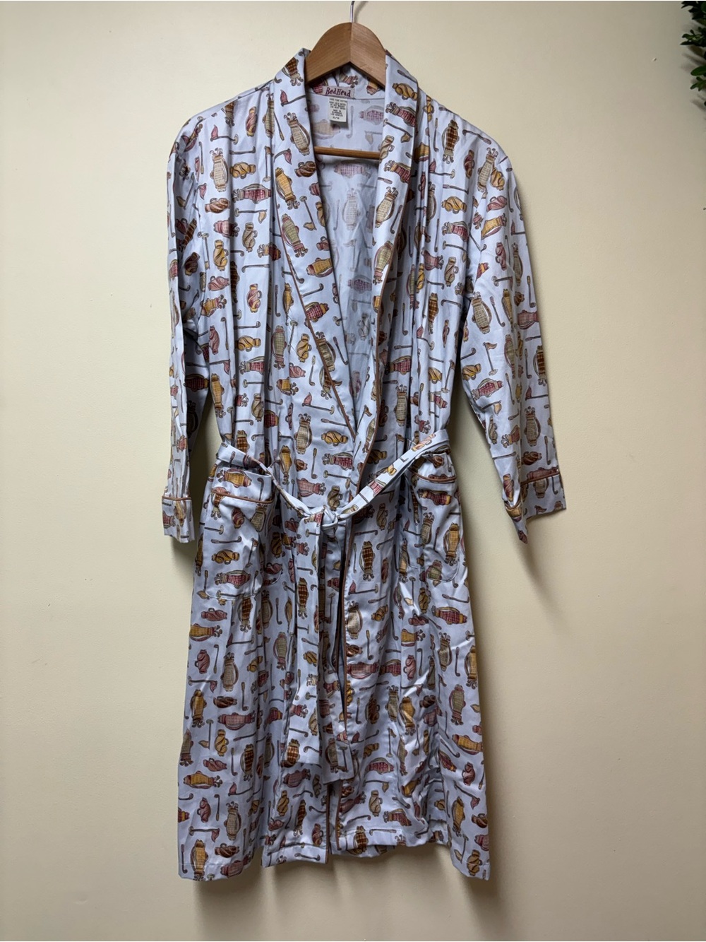 Bed head 100% Cotton Golf Club Bath Robe with belt Small / Medium